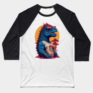 Retro Godzilla Baseball T-Shirt